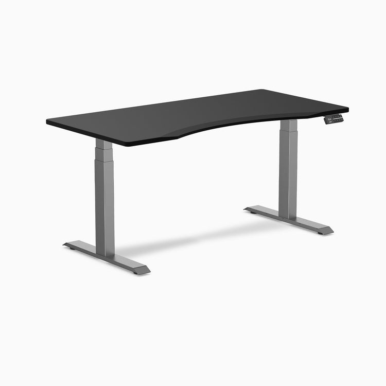 Desky Dual Ergo Edge Sit Stand Desk-Dual Desks-Desky-Black-1500x750mm-Space Grey-Desky® Australia