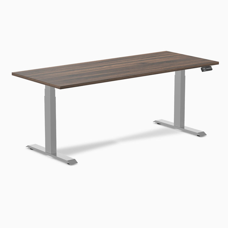 Desky Dual Melamine Sit Stand Desk-Dual Desks-Desky-Jarrah Legno-1800x750mm-Grey-DeskyÌâå¨ Australia