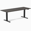 Desky Dual Melamine Sit Stand Desk-Dual Desks-Desky-Burnished Wood-2000x750mm-Matte Black-DeskyÌâå¨ Australia