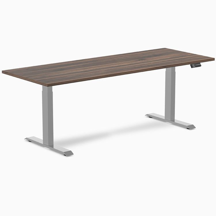 Desky Dual Melamine Sit Stand Desk-Dual Desks-Desky-Jarrah Legno-2000x750mm-Grey-DeskyÌâå¨ Australia