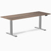 Desky Dual Melamine Sit Stand Desk-Dual Desks-Desky-Natural Walnut-2000x750mm-Grey-DeskyÌâå¨ Australia