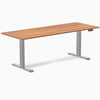 Desky Dual Melamine Sit Stand Desk-Dual Desks-Desky-Prime Oak-2000x750mm-Grey-DeskyÌâå¨ Australia