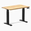 Desky Dual Mini Hardwood Sit Stand Desk-Dual Desks-Desky-White Oak-1000x600mm-Matte Black-Desky® Australia