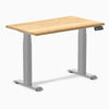 Desky Dual Mini Hardwood Sit Stand Desk-Dual Desks-Desky-White Oak-1000x600mm-Grey-Desky® Australia
