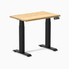 Desky Dual Mini Hardwood Sit Stand Desk-Dual Desks-Desky-White Oak-800x500mm-Matte Black-DeskyÌâå¨ Australia