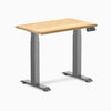 Desky Dual Mini Hardwood Sit Stand Desk-Dual Desks-Desky-White Oak-800x500mm-Space Grey-DeskyÌâå¨ Australia