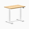 Desky Dual Mini Hardwood Sit Stand Desk-Dual Desks-Desky-White Oak-800x500mm-White-Desky® Australia
