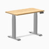 Desky Dual Mini Hardwood Sit Stand Desk-Dual Desks-Desky-White Oak-900x500mm-Grey-Desky® Australia