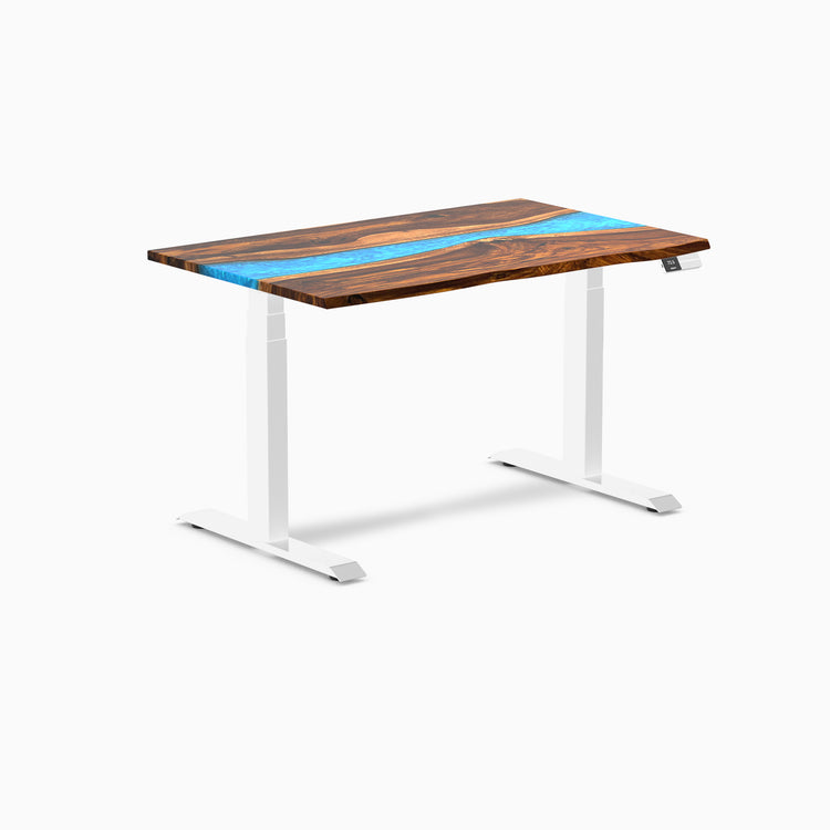 Electric resin hardwood sit stand desk Pheasantwod Blue river - Desky