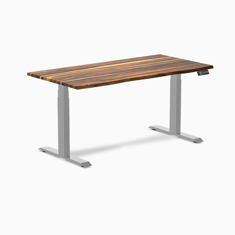 Desky Dual Hardwood Sit Stand Desk-Dual Desks-Desky-Pheasantwood-1500x750mm-Grey-DeskyÌâå¨ Australia