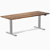 Desky Dual Hardwood Sit Stand Desk-Dual Desks-Desky-Pheasantwood-2000x750mm-Grey-DeskyÌâå¨ Australia