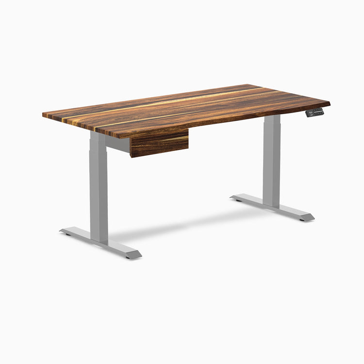 Electric dual standing desk hardwood with drawer Pheasantwood - Desky