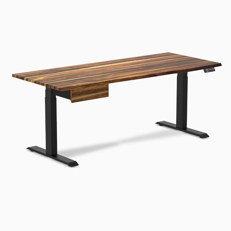 Electric dual standing desk hardwood with drawer Pheasantwood - Desky