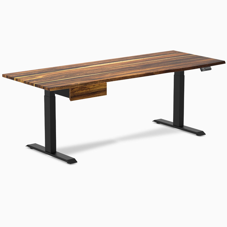 Electric dual standing desk hardwood with drawer Pheasantwood - Desky