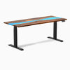 Electric resin hardwood sit stand desk Pheasantwod Blue river - Desky