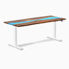 Electric resin hardwood sit stand desk Pheasantwod Blue river - Desky