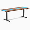 Electric resin hardwood sit stand desk Pheasantwod Blue river - Desky