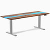 Electric resin hardwood sit stand desk Pheasantwod Blue river - Desky