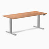 Desky Dual Melamine Sit Stand Desk-Dual Desks-Desky-Prime Oak-1800x750mm-Grey-DeskyÌâå¨ Australia