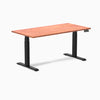 Electric dual softwood sit stand desk Red cedar - Desky