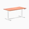 Electric dual softwood sit stand desk Red cedar - Desky