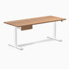 Electric dual standing desk hardwood with drawer Red oak - Desky