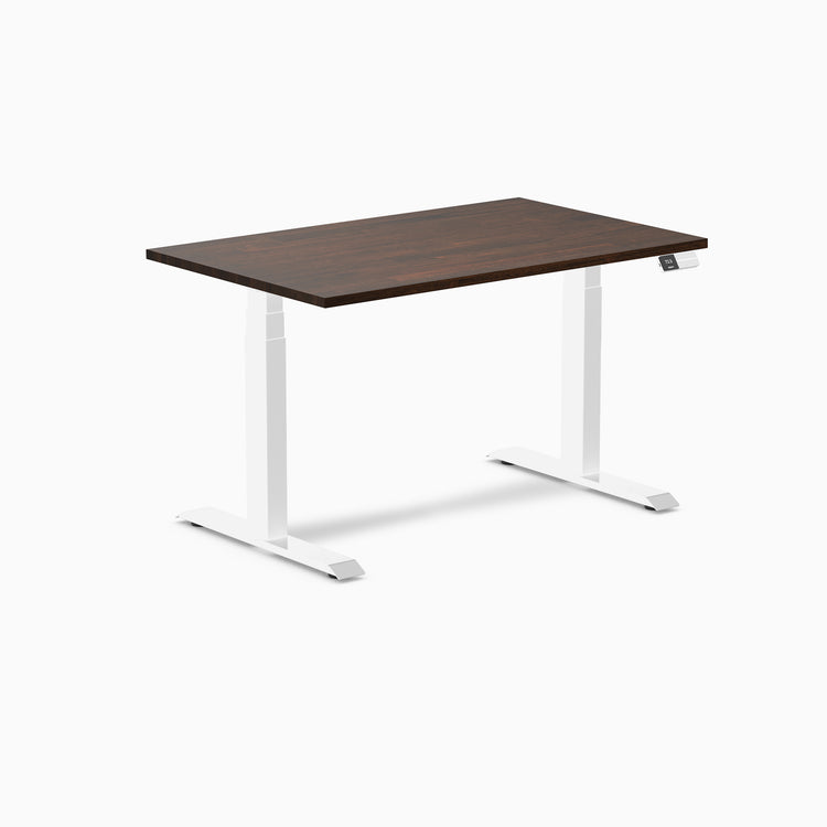 Desky dual rubber wood standing desk in dark walnut 1200mm