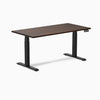 Desky dual rubber wood standing desk in dark walnut 1500mm