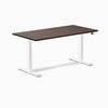 Electric Dual Rubberwood Sit Stand Desk  dark walnut - Desky