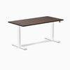 Desky dual rubber wood standing desk in dark walnut 1500mm