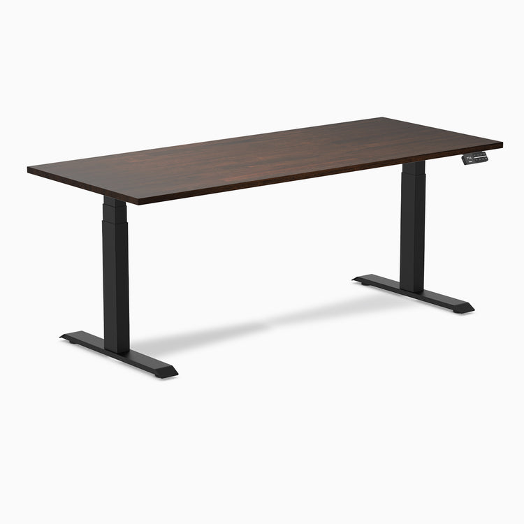 Desky Dual Rubberwood Sit Stand Desk