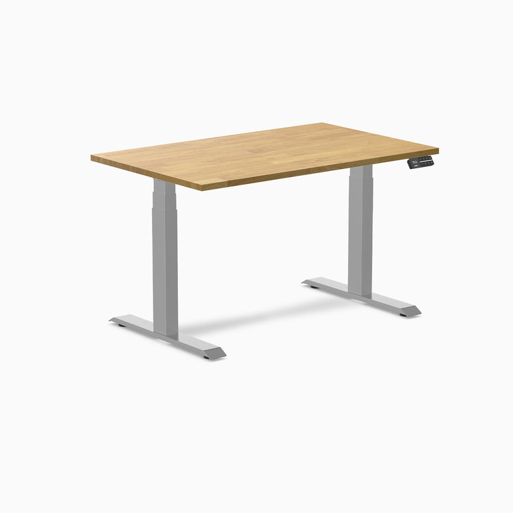 Desky dual rubber wood standing desk in light oak 1200mm