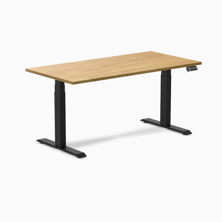 Desky dual rubber wood standing desk in light oak 1500mm