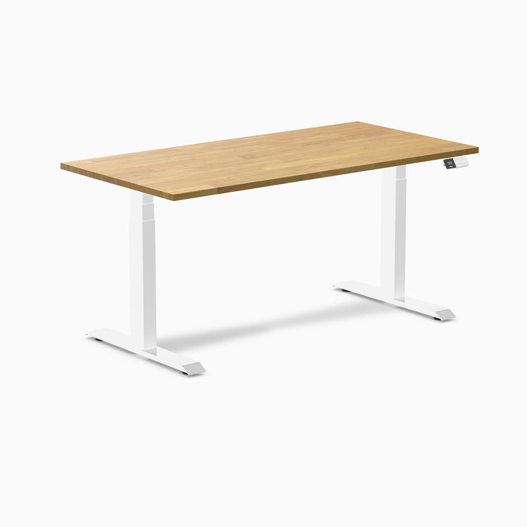 Desky dual rubber wood standing desk in light oak 1500mm