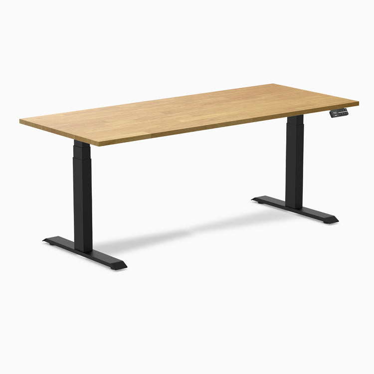 Desky dual rubber wood standing desk in light oak 1800mm