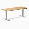 Electric Dual Rubberwood Sit Stand Desk light oak - Desky