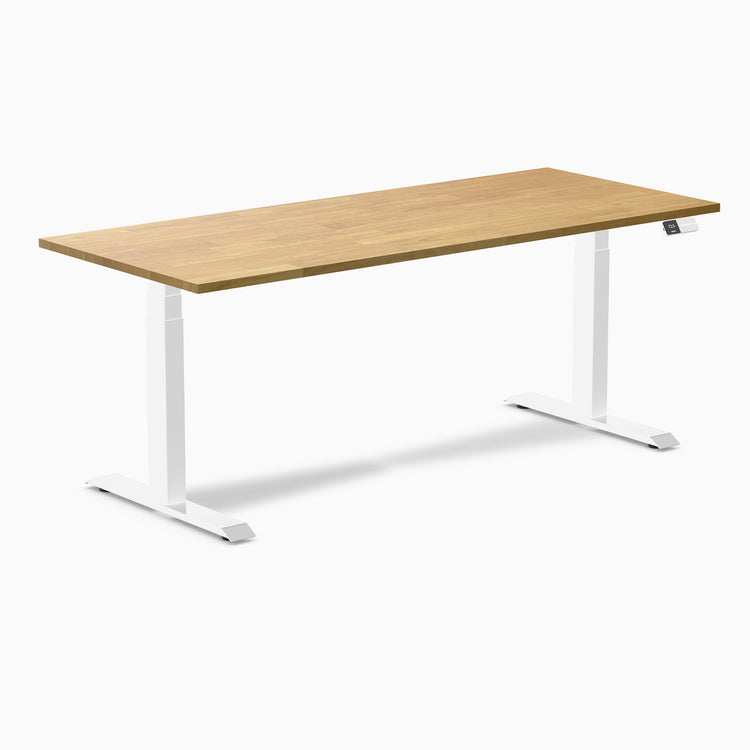 Desky dual rubber wood standing desk in light oak 1800mm