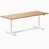 Desky dual rubber wood standing desk in light oak 2000mm