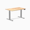 Desky dual rubber wood standing desk in natural timbre 1200mm