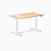 Desky dual rubber wood standing desk in natural timbre 1200mm