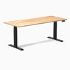 Desky dual rubber wood standing desk in natural timbre 1800mm