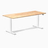 Desky dual rubber wood standing desk in natural timbre 1800mm