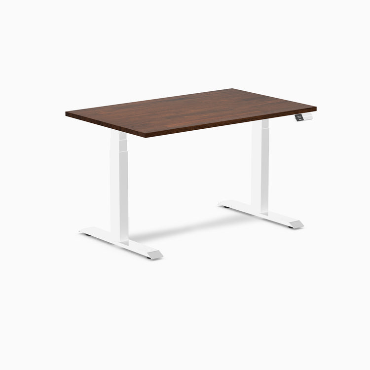 Desky dual rubber wood standing desk in red walnut 1200mm