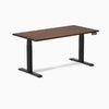 Electric Dual Rubberwood Sit Stand Desk red walnut - Desky