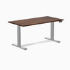 Electric Dual Rubberwood Sit Stand Desk red walnut - Desky
