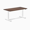Electric Dual Rubberwood Sit Stand Desk red walnut - Desky