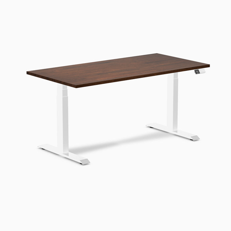 Desky dual rubber wood standing desk in red walnut 1500mm