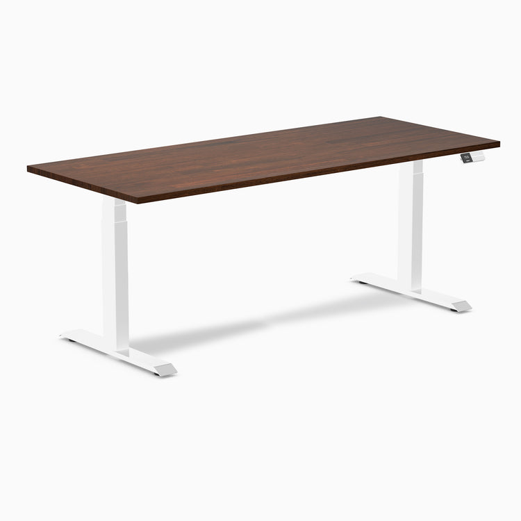 Desky dual rubber wood standing desk in red walnut 1800mm