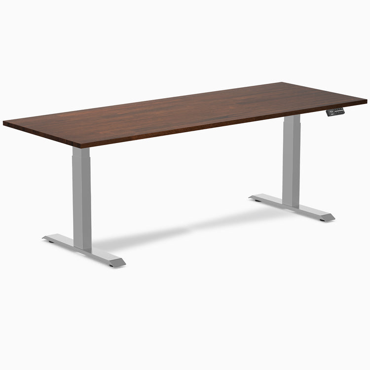 Desky dual rubber wood standing desk in red walnut 2000mm