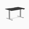 Desky Dual Scalloped Melamine Sit Stand Desk-Dual Desks-Desky-Black-1200x750mm-Grey-Desky® Australia